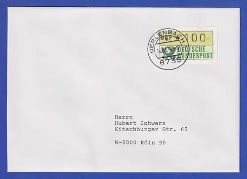 ATM 1.2 Typ N Wert 100 auf FDC Oerlenbach 14.4.92