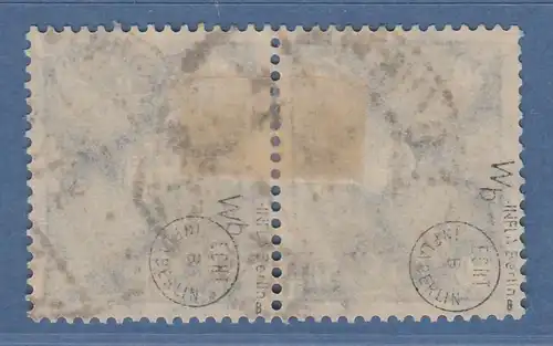 Dt. Reich Posthorn 50Pfg Mi.-Nr. 209Wb waagerechtes Paar O, geprüft Infla.