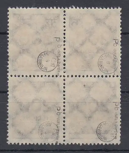 Dt. Reich Infla Mi.-Nr. 323 AP b-Farbe 4er-Block gestempelt gepr. Infla