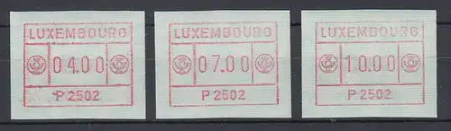 Luxemburg ATM P2502 Tastensatz 4-7-10 **