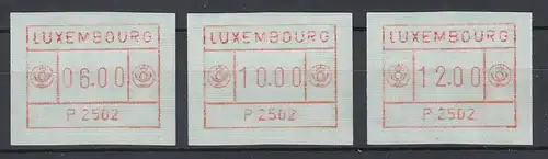 Luxemburg ATM P2502 Tastensatz 6-10-12 **