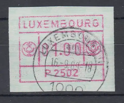 Luxemburg ATM P2502 rotlila O 16.9.89