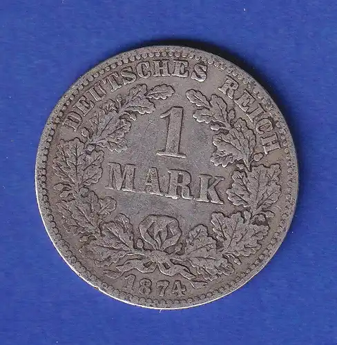 Deutsches Kaiserreich Kursmünze 1 Mark 1874 F