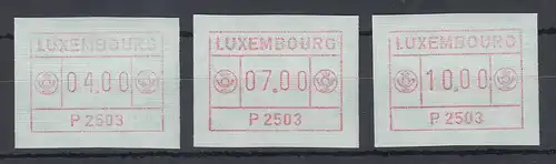 Luxemburg ATM P2503 Tastensatz 4-7-10 **