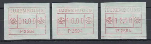 Luxemburg ATM P2504 Tastensatz 6-10-12 **