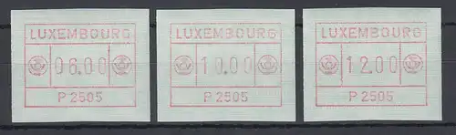 Luxemburg ATM P2505 Tastensatz 6-10-12 **