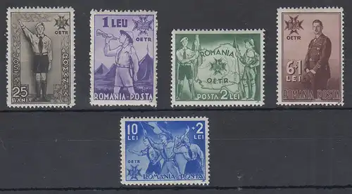 Rumänien 1935 Thronbesteigung König Karls II.  Mi.-Nr. 484-88 Satz kpl. **