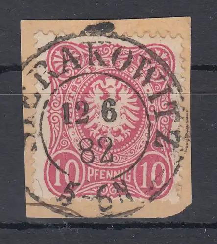 Deutsches Reich Mi.-Nr. 41 auf Briefstück, O SIERAKOWITZ 12.6.82