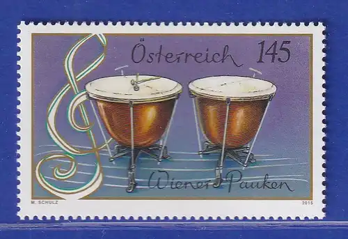 Österreich 2015 Sondermarke Musikinstrumente Wiener Pauken Mi.-Nr. 3180