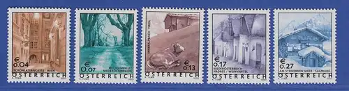 Österreich 2003 Freimarken Ferienland Österreich kleine Werte Mi.-Nr. 2420-24