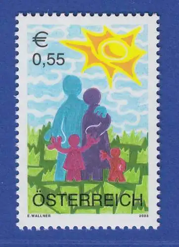 Österreich 2003 Sondermarke Kindermarke Kind und Familie  Mi.-Nr. 2442