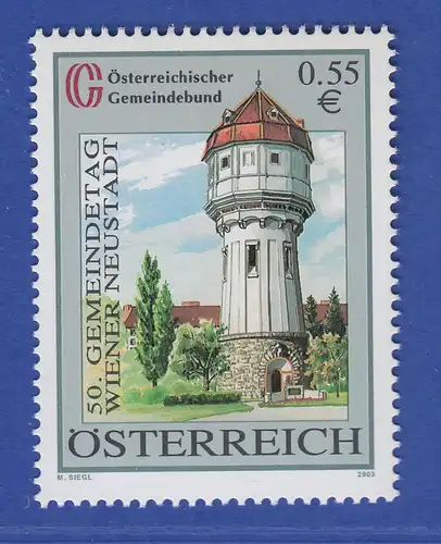 Österreich 2003 Sondermarke Wasserturm Wiener Neustadt  Mi.-Nr. 2443