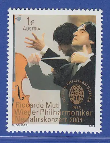 Österreich 2004 Sondermarke Ricardo Muti Wiener Philharmoniker  Mi.-Nr. 2457