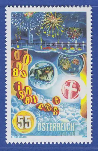 Österreich 2004 Sondermarke Donauinselfest Feuerwerk Symbolik   Mi.-Nr. 2488