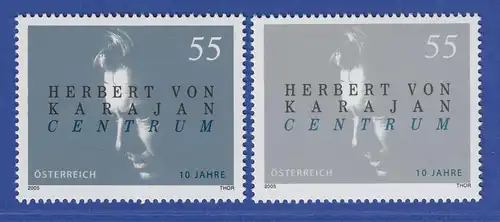 Österreich 2005 2 Sondermarken Dirigent Herbert von Karajan  Mi.-Nr. 2507