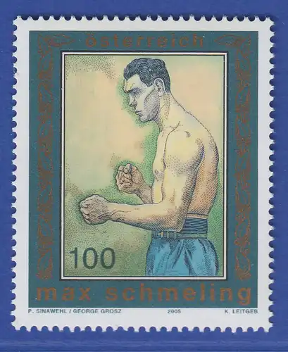 Österreich 2005 Sondermarke Max Schmeling deutscher Boxweltmeister  Mi.-Nr. 2518