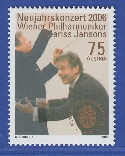 Österreich 2006 Sondermarke Wiener Philharmoniker Mariss Jansons  Mi.-Nr. 2564