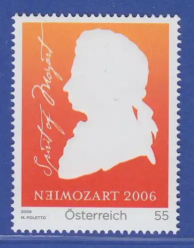 Österreich 2006 Sondermarke Wolfgang Amadeus Mozart  Mi.-Nr. 2572