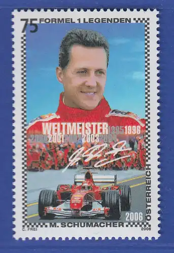 Österreich 2007 Sondermarke Michael Schumacher Jahreszahlen falsch Mi.-Nr. 2662