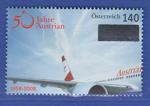 Österreich 2008 Sondermarke Fluggesellschaft Austria Airlines   Mi.-Nr. 2718
