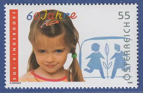 Österreich 2009 Sondermarke 60 Jahre SOS-Kinderdörfer,  Mädchen  Mi.-Nr. 2793