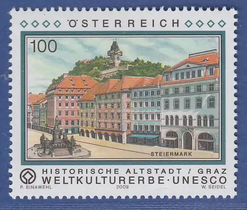 Österreich 2009 Sondermarke UNESCO-Welterbe Altstadt von Graz  Mi.-Nr. 2815