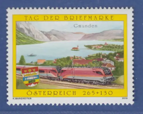 Österreich 2010 Sondermarke Hochgeschwindigkeitszug Gmunden  Mi.-Nr. 2887