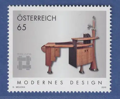 Österreich 2010 Sondermarke Modernes Design Tisch von Peter Zuchi  Mi.-Nr. 2895