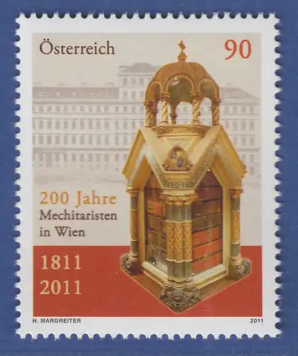 Österreich 2011 Sondermarke Mechitaristen in Wien Bücherschrank  Mi.-Nr. 2921