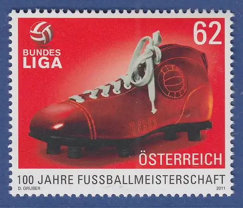 Österreich 2011 Sondermarke 100 Jahre Fussballmeisterschaft   Mi.-Nr. 2950