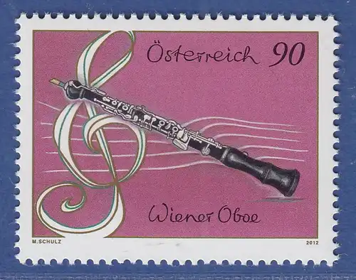 Österreich 2012 Sondermarke Musikinstrumente Wiener Oboe Mi.-Nr. 2985