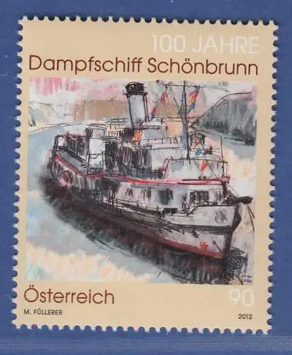 Österreich 2012 Sondermarke Dampfschiff Schönbrunn  Mi.-Nr. 2997 **