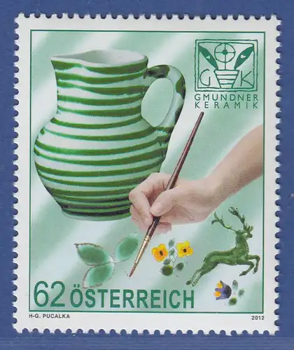 Österreich 2012 Sondermarke Warenzeichen: Gmundner Keramik  Mi-Nr. 3012