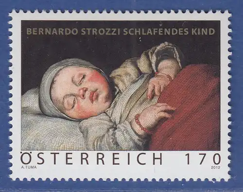 Österreich 2012 Sondermarke Maler Bernardo Strozzi Schlafendes Kind Mi.-Nr. 3027