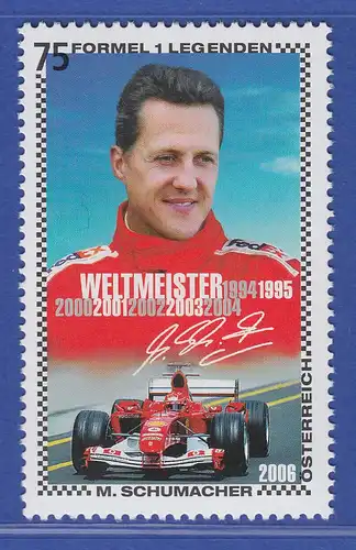 Österreich 2006 Sondermarke Michael Schumacher, Jahreszahlen korrekt Mi-Nr. 2628