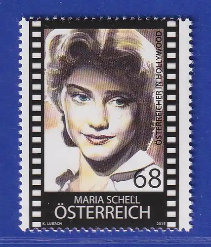 Österreich 2015 Sondermarke Maria Schell Schauspielerin Mi.-Nr. 3209