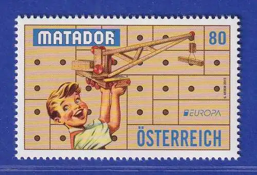 Österreich 2015 Sondermarke Historisches Spielzeug MATADOR Mi.-Nr. 3214