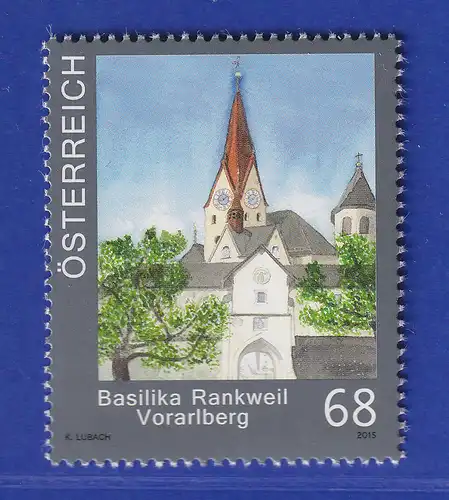 Österreich 2015 Sondermarke Pfarr- und Wallfahrtskirche Rankweil  Mi.-Nr. 3222