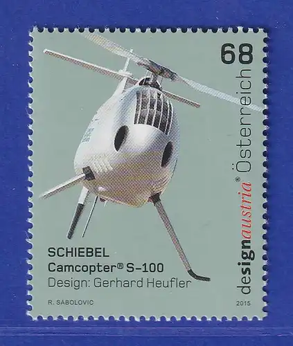 Österreich 2015 Sondermarke Schiebel-Camcopter Design G. Heufler Mi.-Nr. 3234