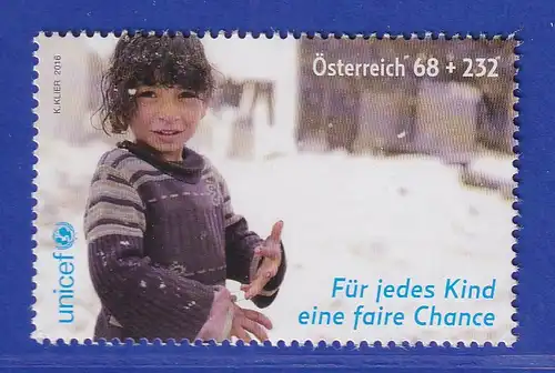 Österreich 2016 Sondermarke UNICEF für Jedes Kind eine faire Chance Mi.-Nr. 3249