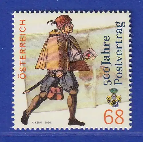 Österreich 2016 Sondermarke 500 Jahre Postvertrag Mi.-Nr. 3259