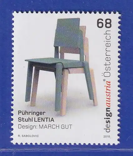 Österreich 2016 Sondermarke Püringer Stuhl Lentia Reichental Mi.-Nr. 3284