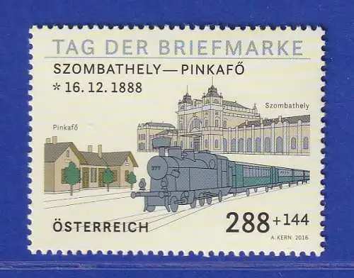 Österreich 2016 Sondermarke Tag der Briefmarke Pinkatalbahn Mi.-Nr. 3294