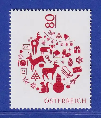Österreich 2016 Sondermarke Weihnachten Christbaumkugel Mi.-Nr. 3301