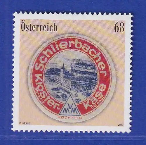 Österreich 2017 Sondermarke Schlierbacher Klosterkäse Mi.-Nr. 3339