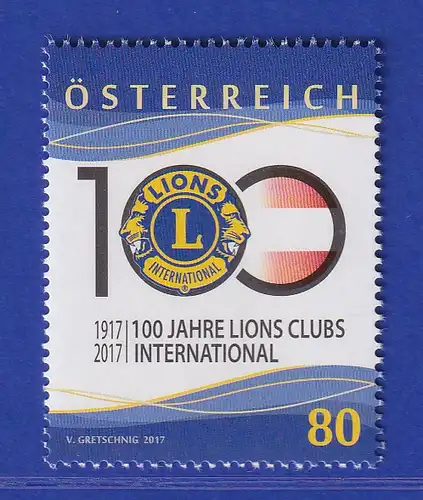 Österreich 2017 Sondermarke Lions Clubs International Mi.-Nr. 3343