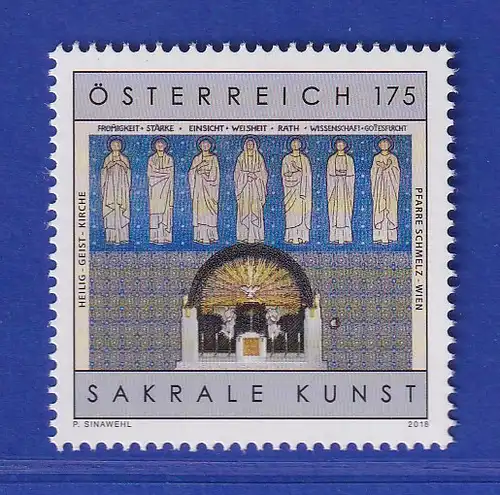 Österreich 2018 Sondermarke Sakrale Kunst Heilig-Geist-Kirche Mi.-Nr. 3390