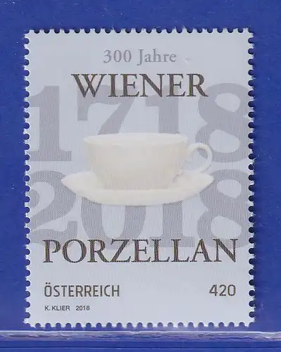 Österreich 2018 Sondermarke Wiener Porzellan Teeservice Mi.-Nr. 3436