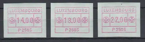 Luxemburg ATM P2505 Tastensatz 14-18-22 **