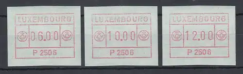 Luxemburg ATM P2506 Tastensatz 6-10-12 **